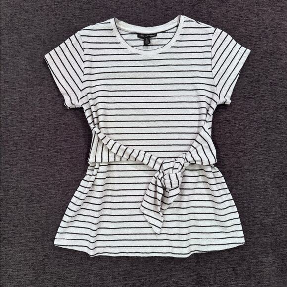 A Pea In The Pod Maternity Black and White Striped Top Size S - Picture 1 of 4